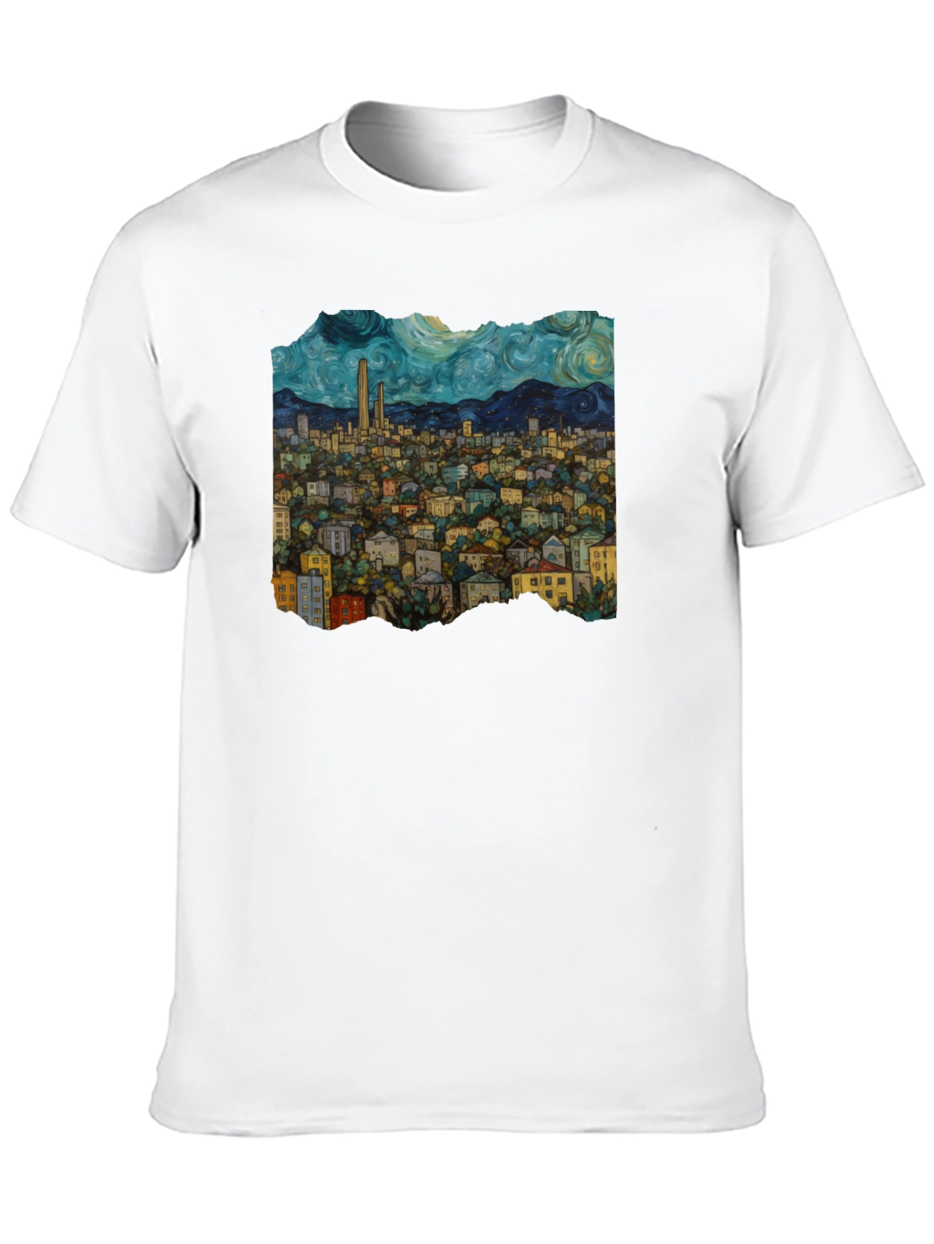 Cityscape Starry Night T-Shirt