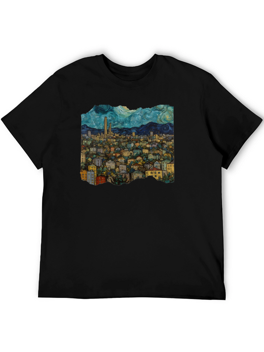 Cityscape Starry Night T-Shirt