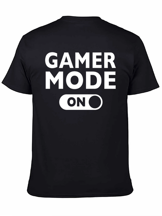 Gamer Mode ON Black Graphic T-Shirt
