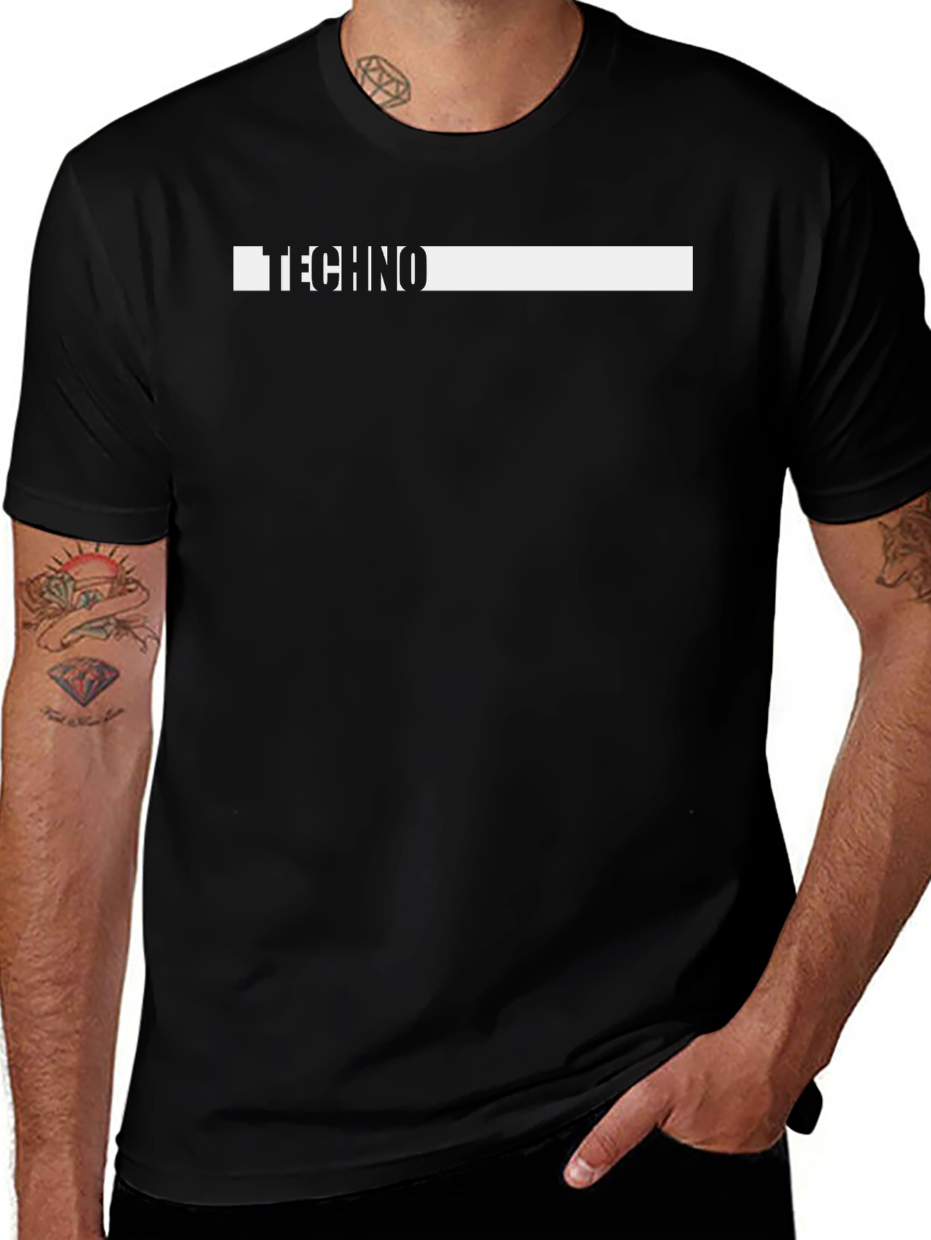 Techno Graphic Tee - Cool Minimalist Design