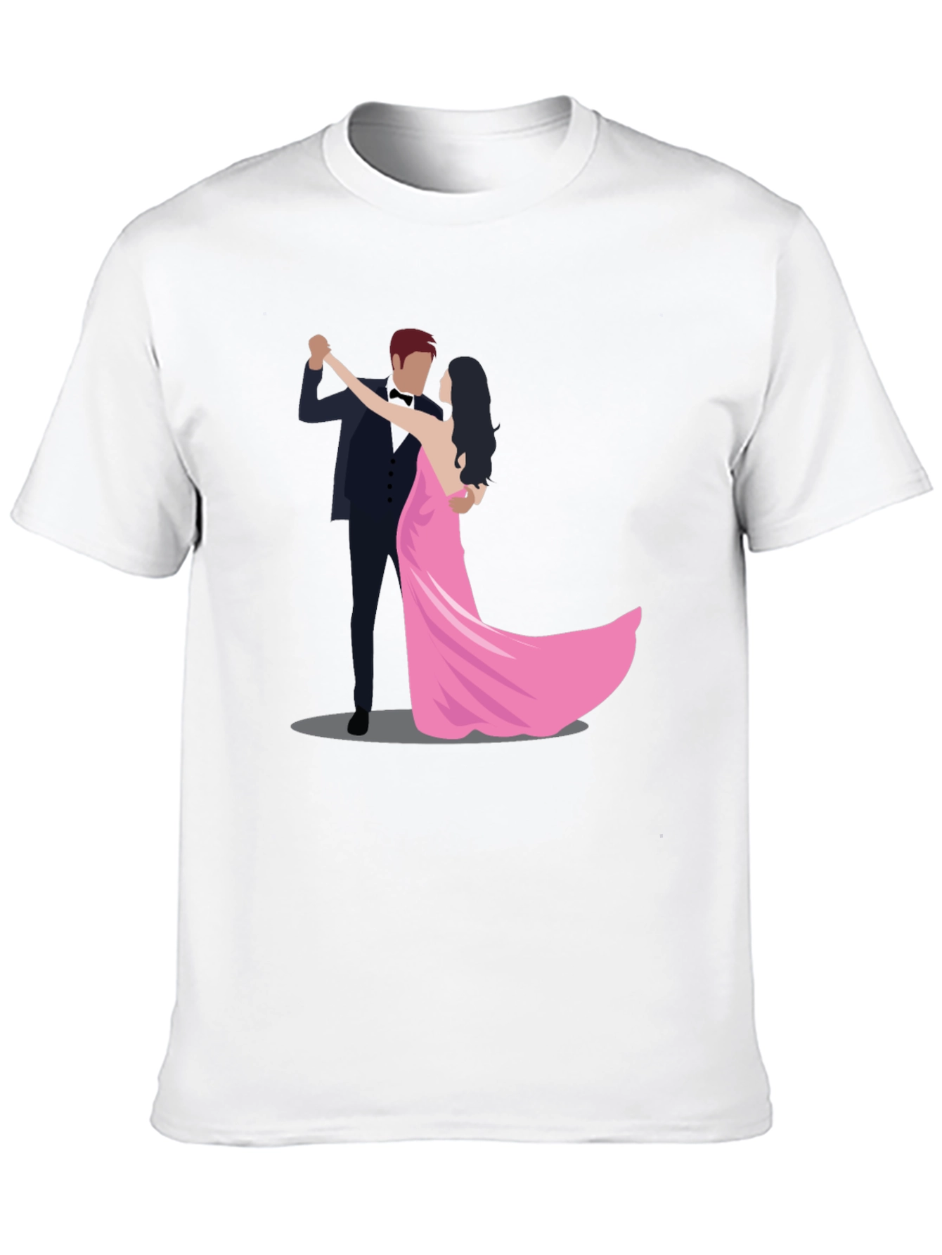 Dancing Couple Black Graphic T-Shirt