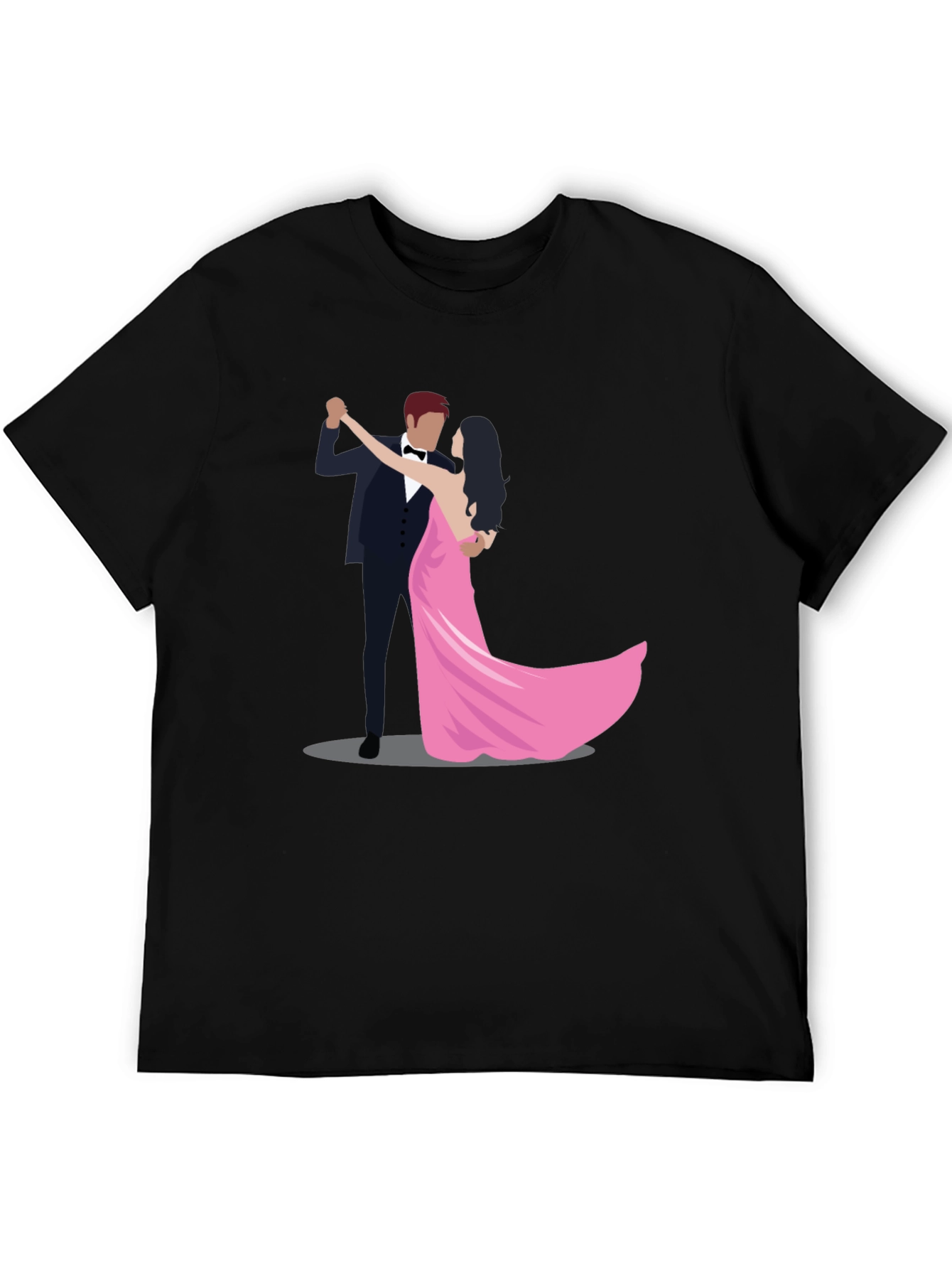 Dancing Couple Black Graphic T-Shirt