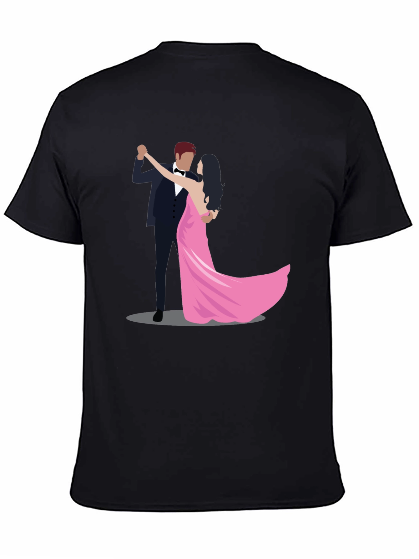 Dancing Couple Black Graphic T-Shirt