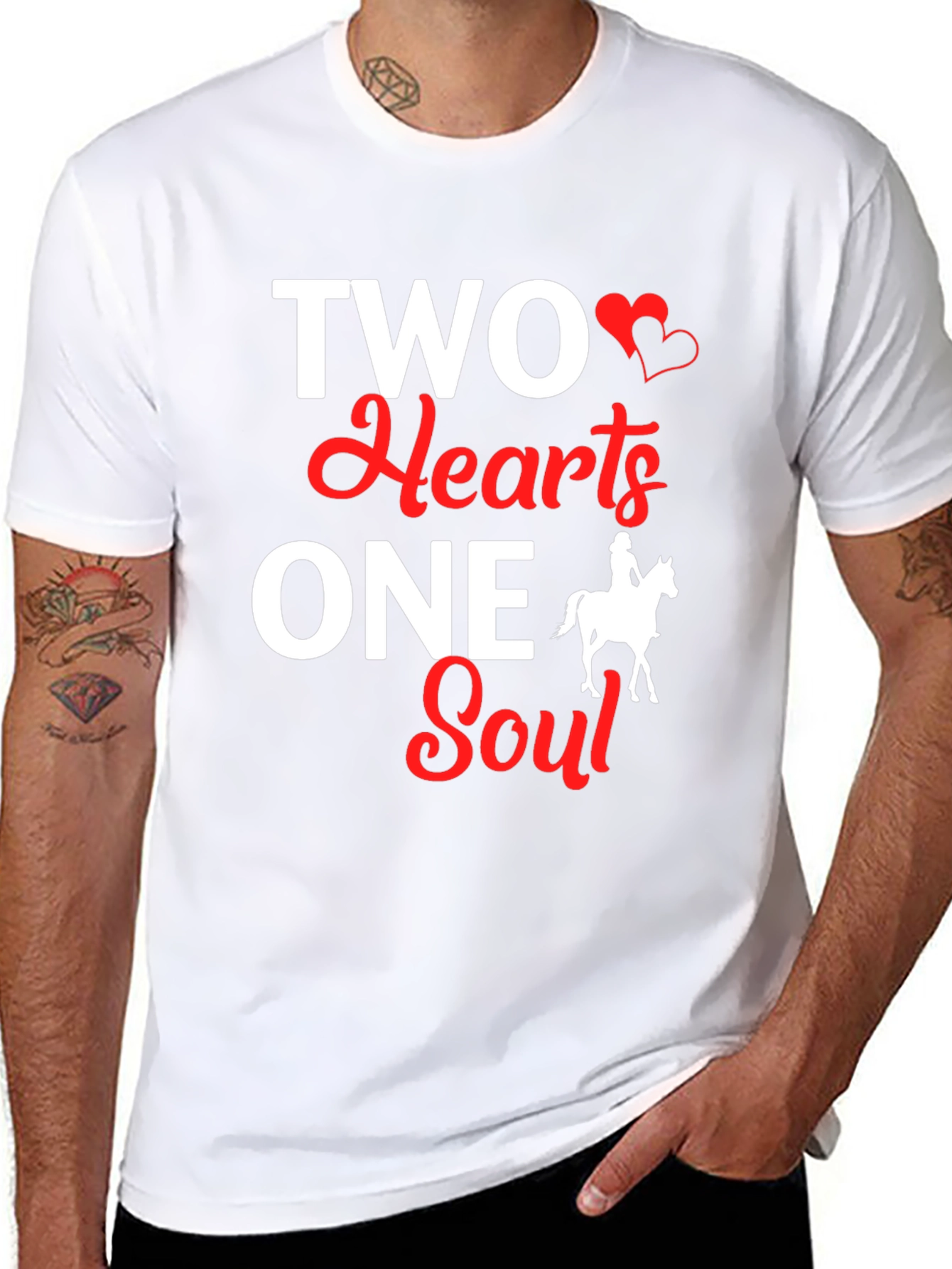 Two Hearts One Soul T-Shirt - Equestrian Love