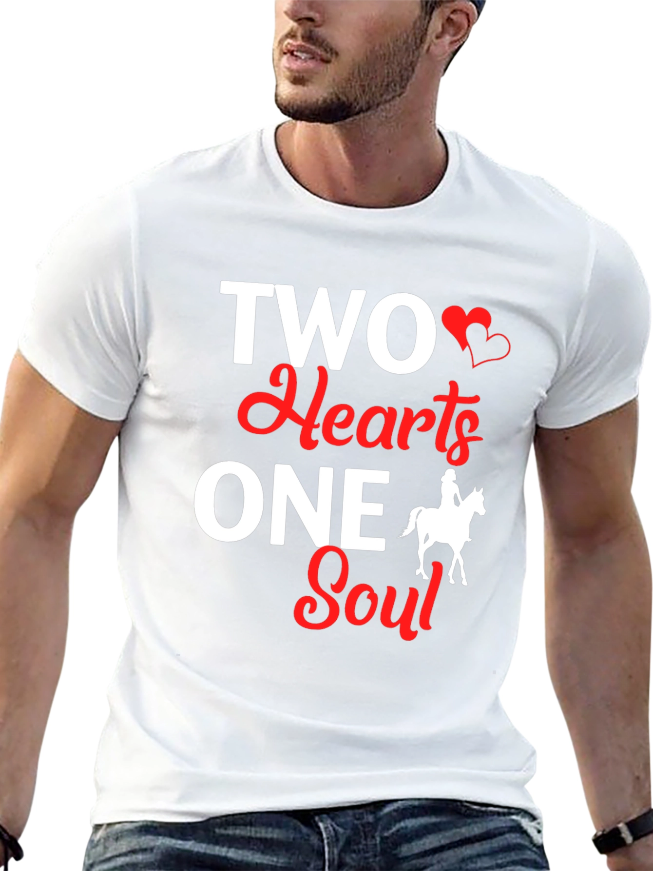 Two Hearts One Soul T-Shirt - Equestrian Love