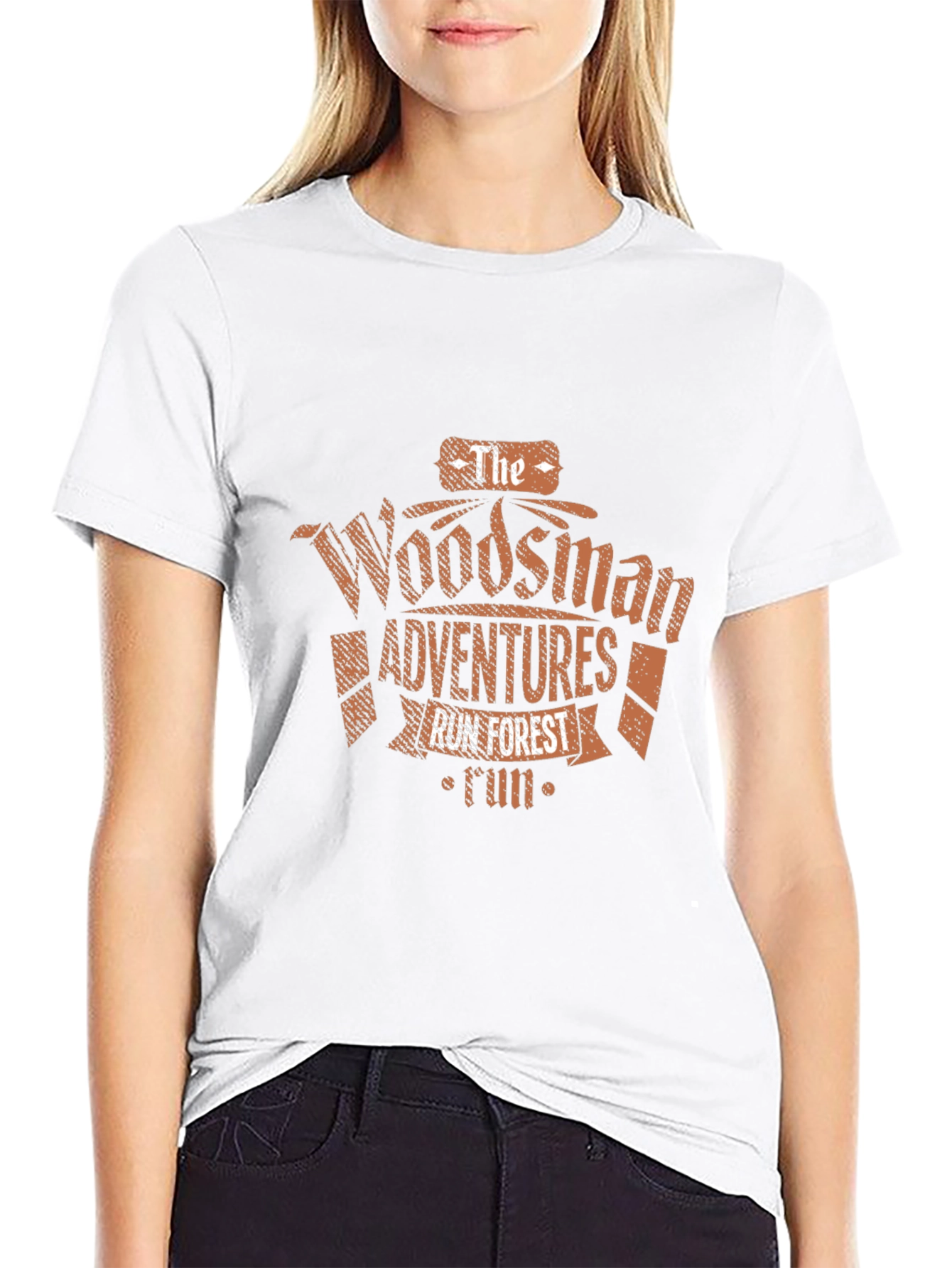 Woodsman Adventures Graphic Tee - Black Cotton T-Shirt