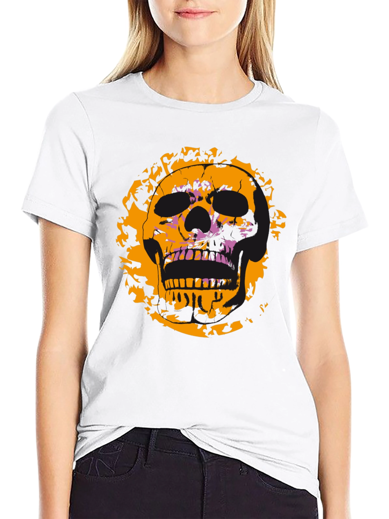 Skull Graphic Tee - Edgy Black T-Shirt