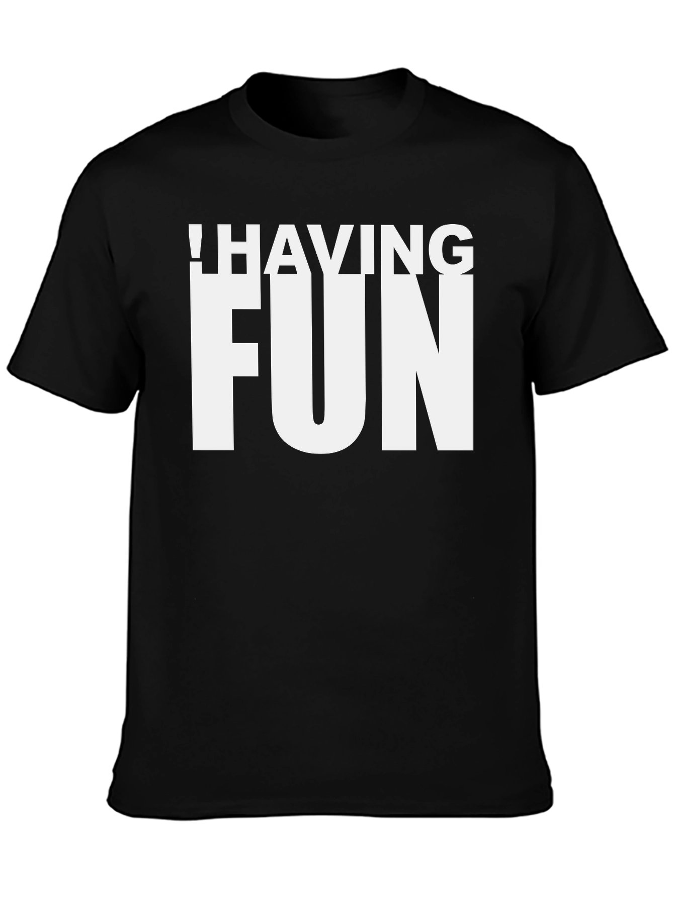 Having Fun Graphic T-Shirt - Black