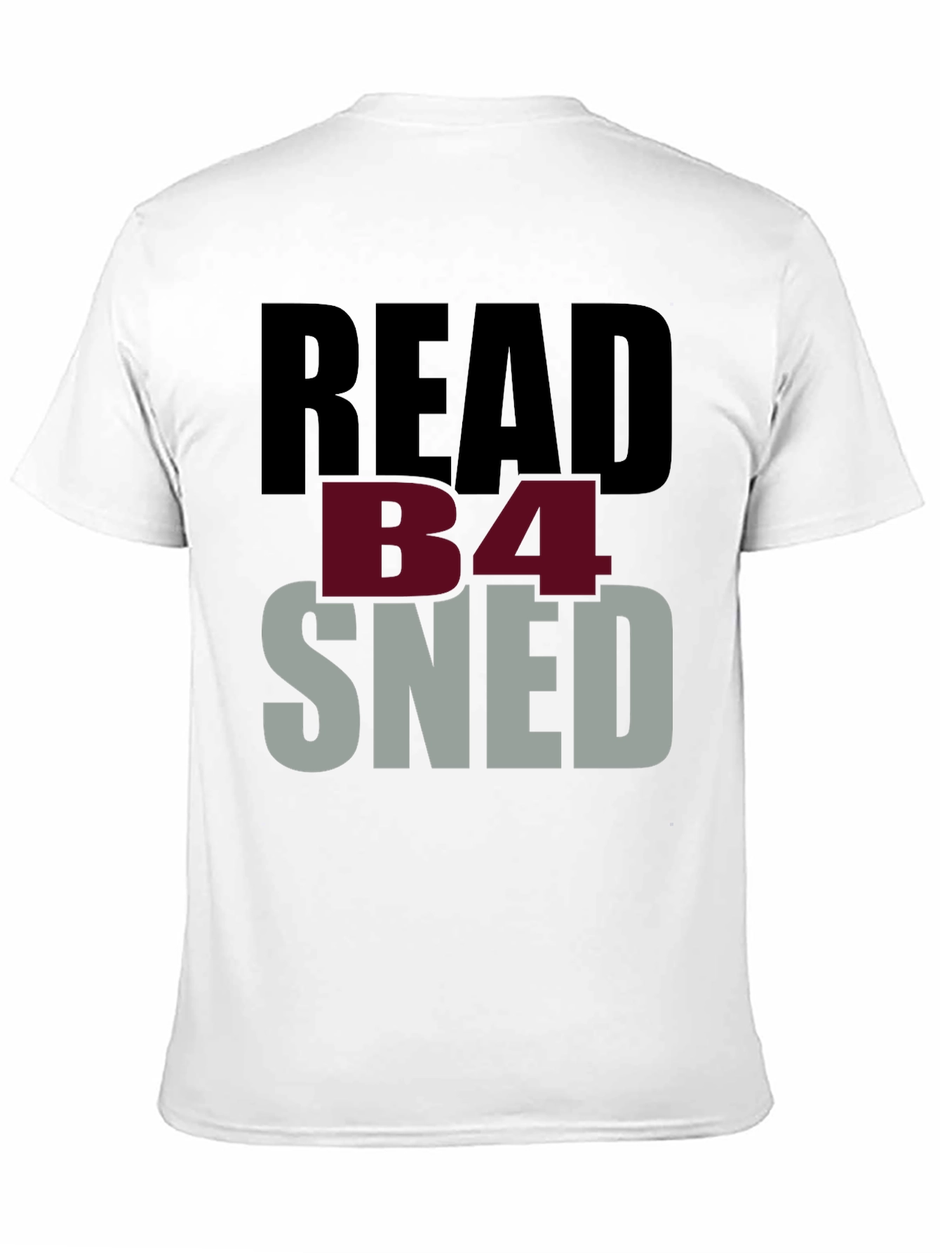 Read B4 Sned Black Graphic Tee Shirt