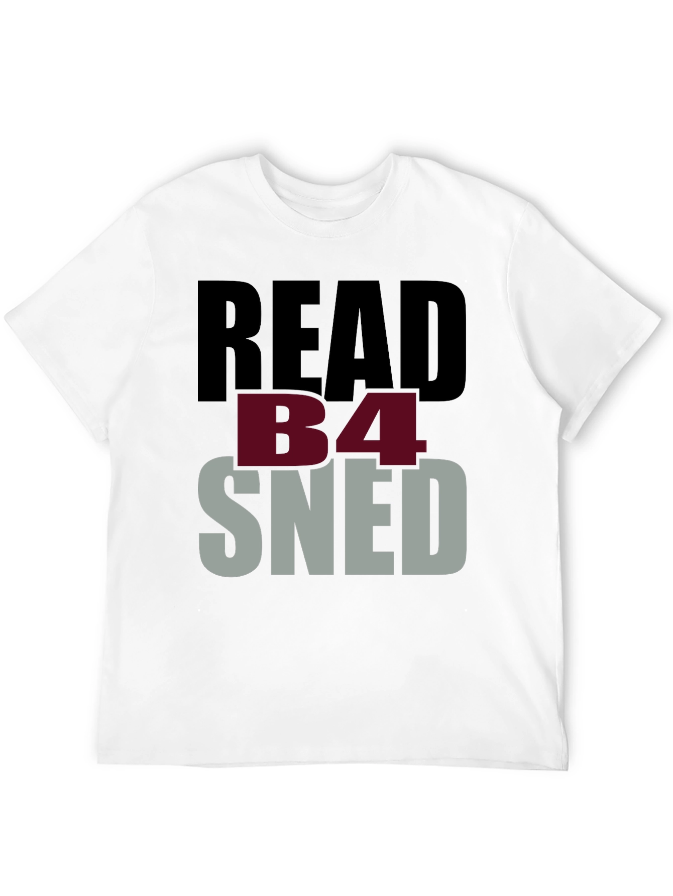 Read B4 Sned Black Graphic Tee Shirt