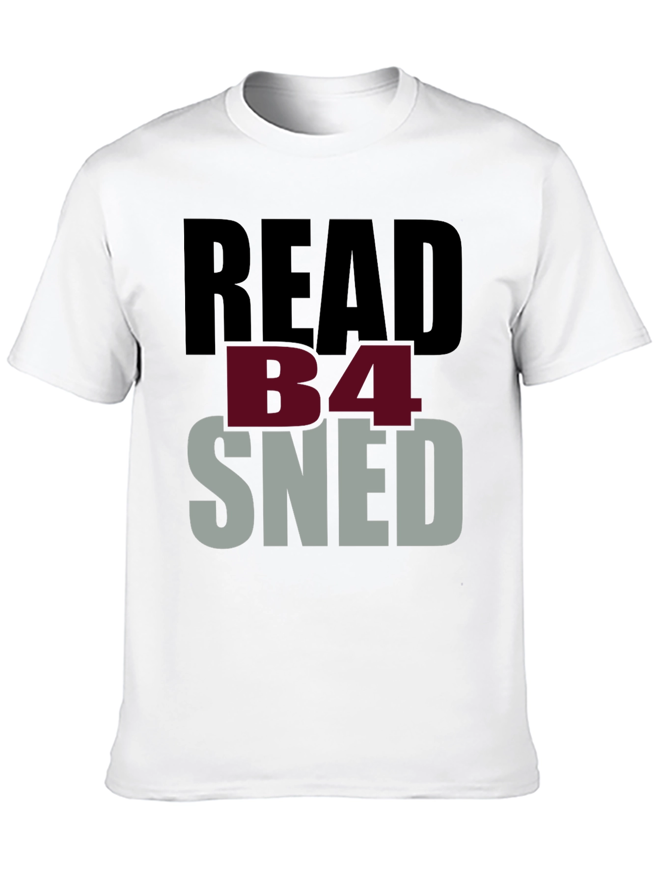 Read B4 Sned Black Graphic Tee Shirt