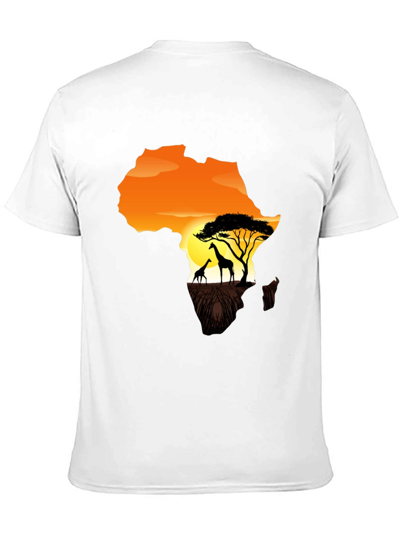 Africa Giraffe Sunset Graphic T-Shirt