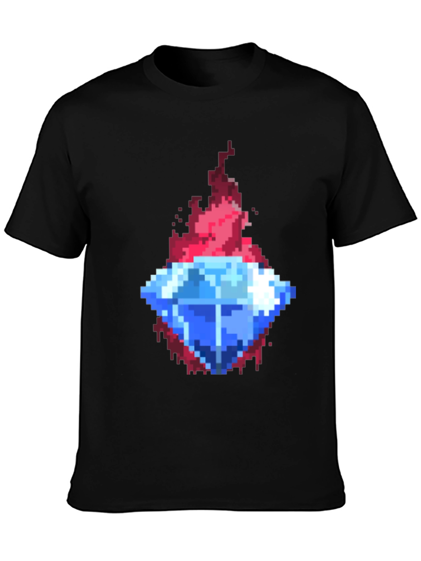 Pixel Art Diamond Tee - Retro Gaming Style