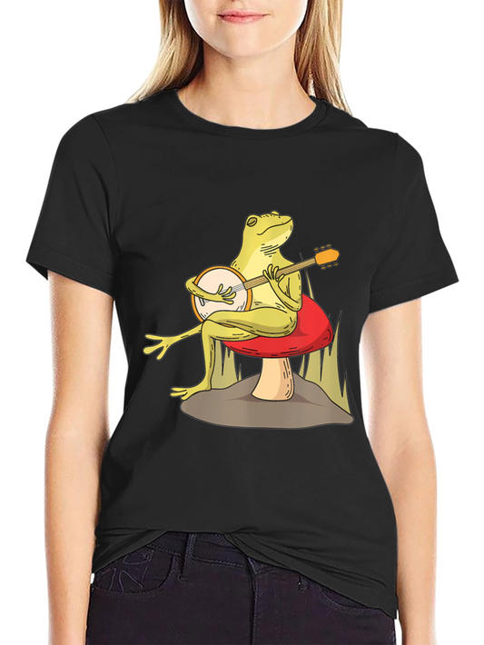 Frog Playing Banjo Graphic Tee