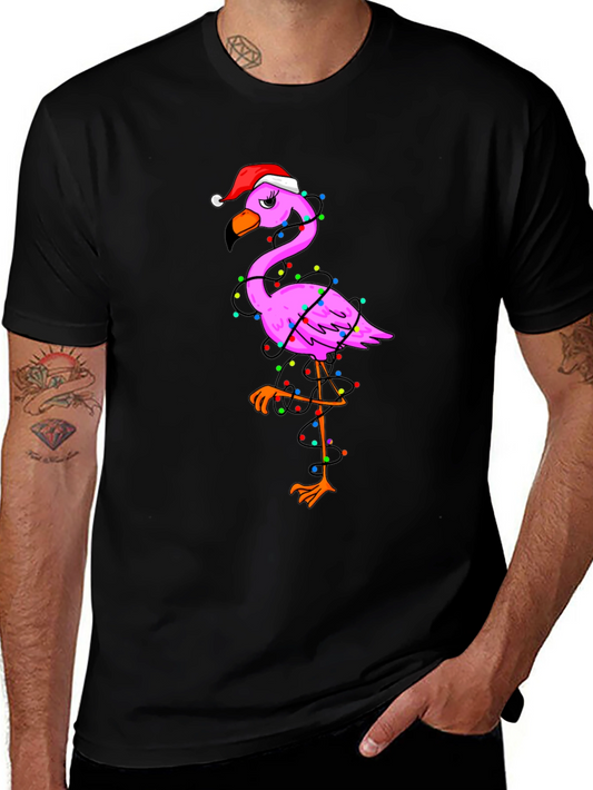 Festive Flamingo Christmas T-Shirt