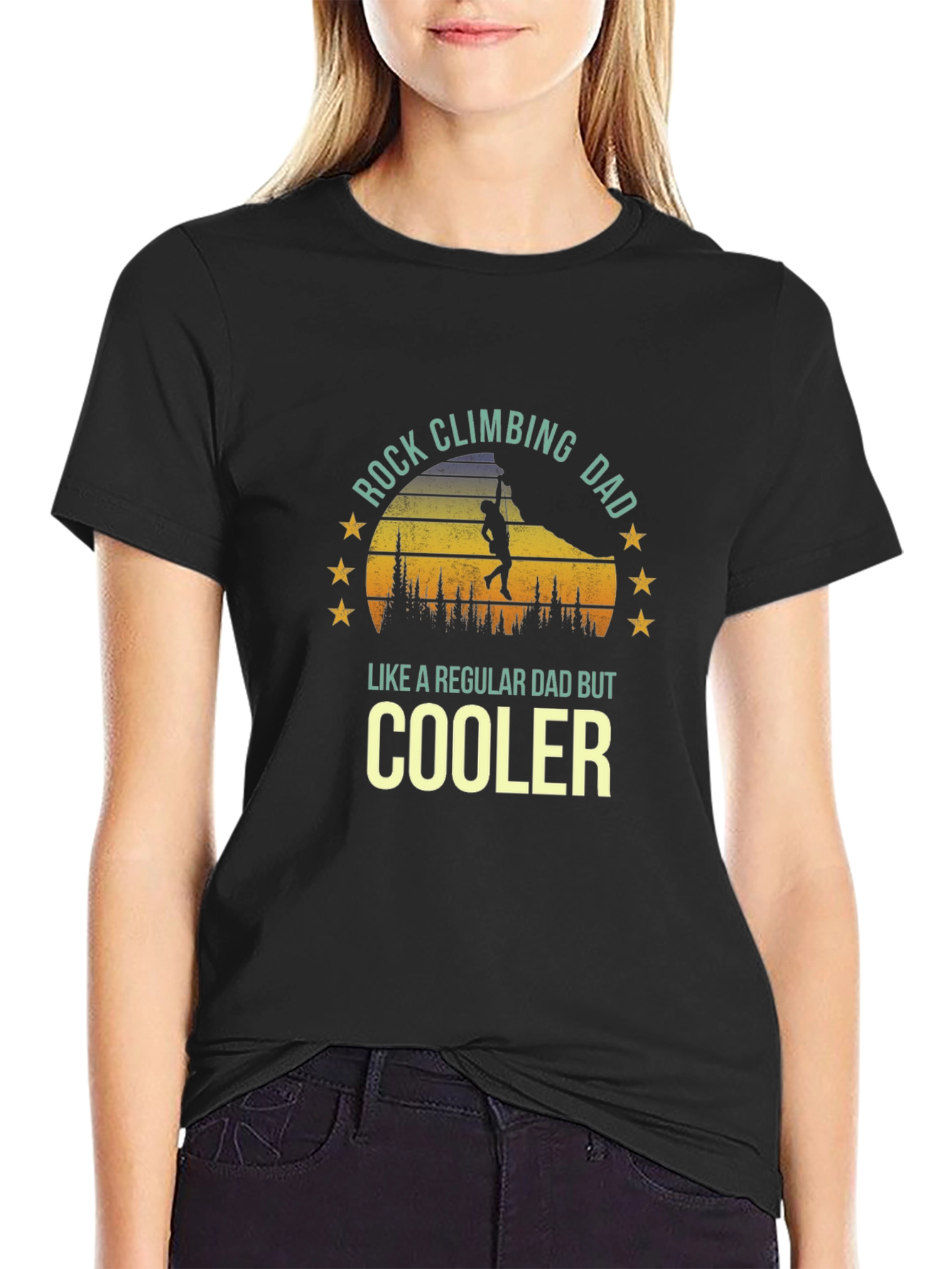 Rock Climbing Dad T-Shirt - Cool Fathers Day Gift