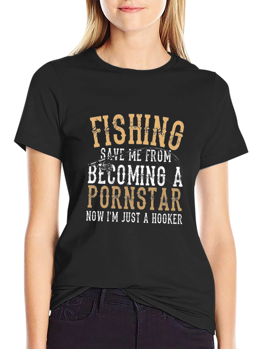 Fishing Hooker Graphic T-Shirt