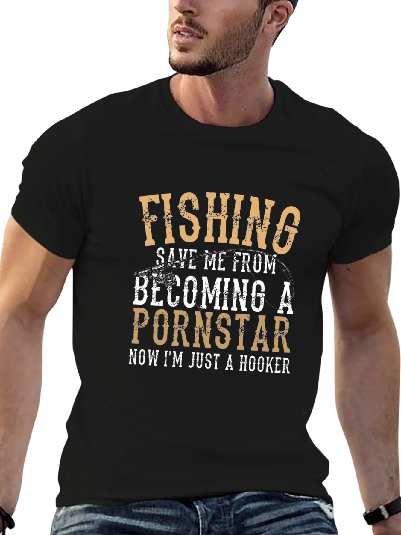 Fishing Hooker Graphic T-Shirt