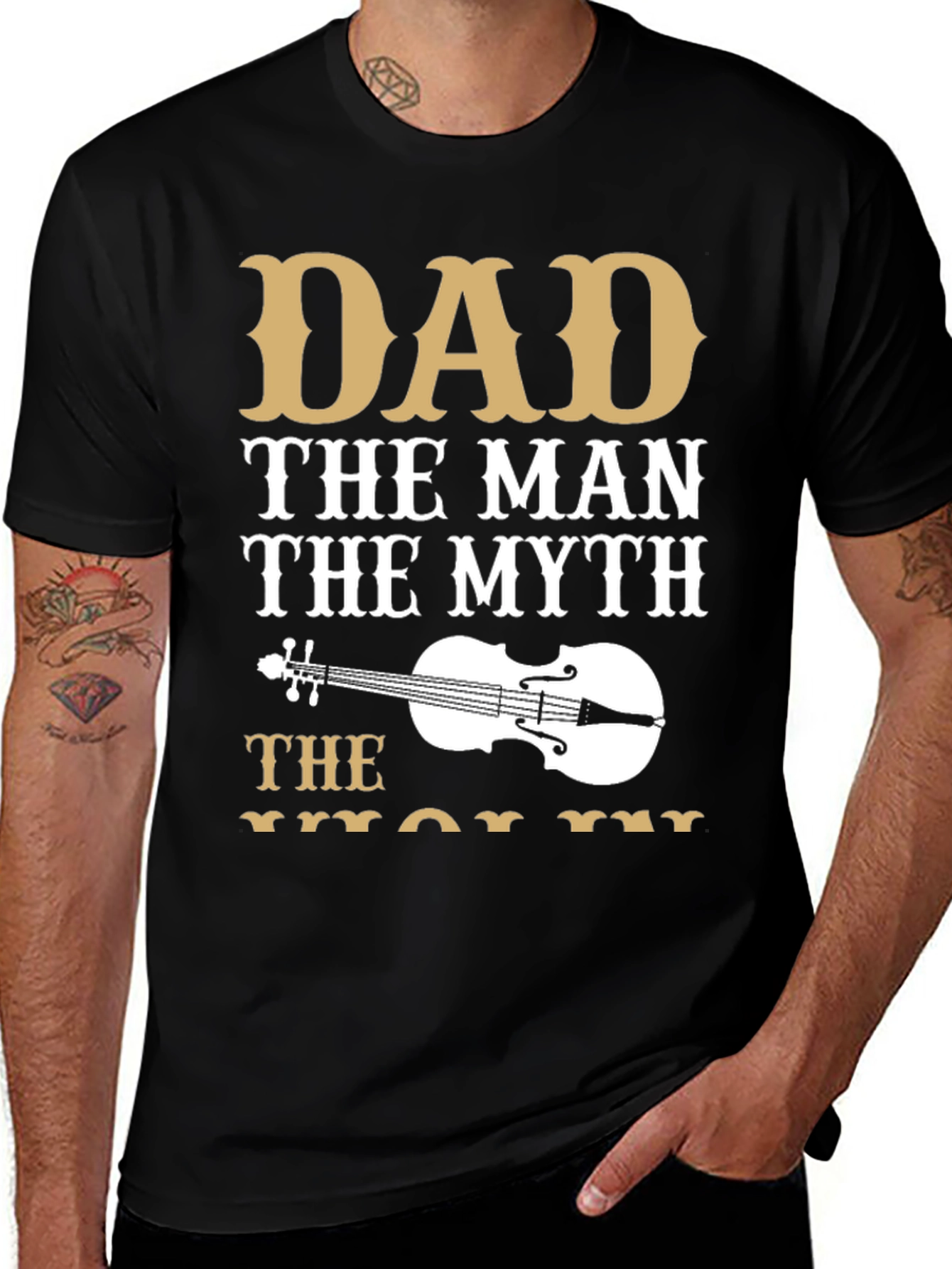 Dad The Man The Myth Violinist T-Shirt