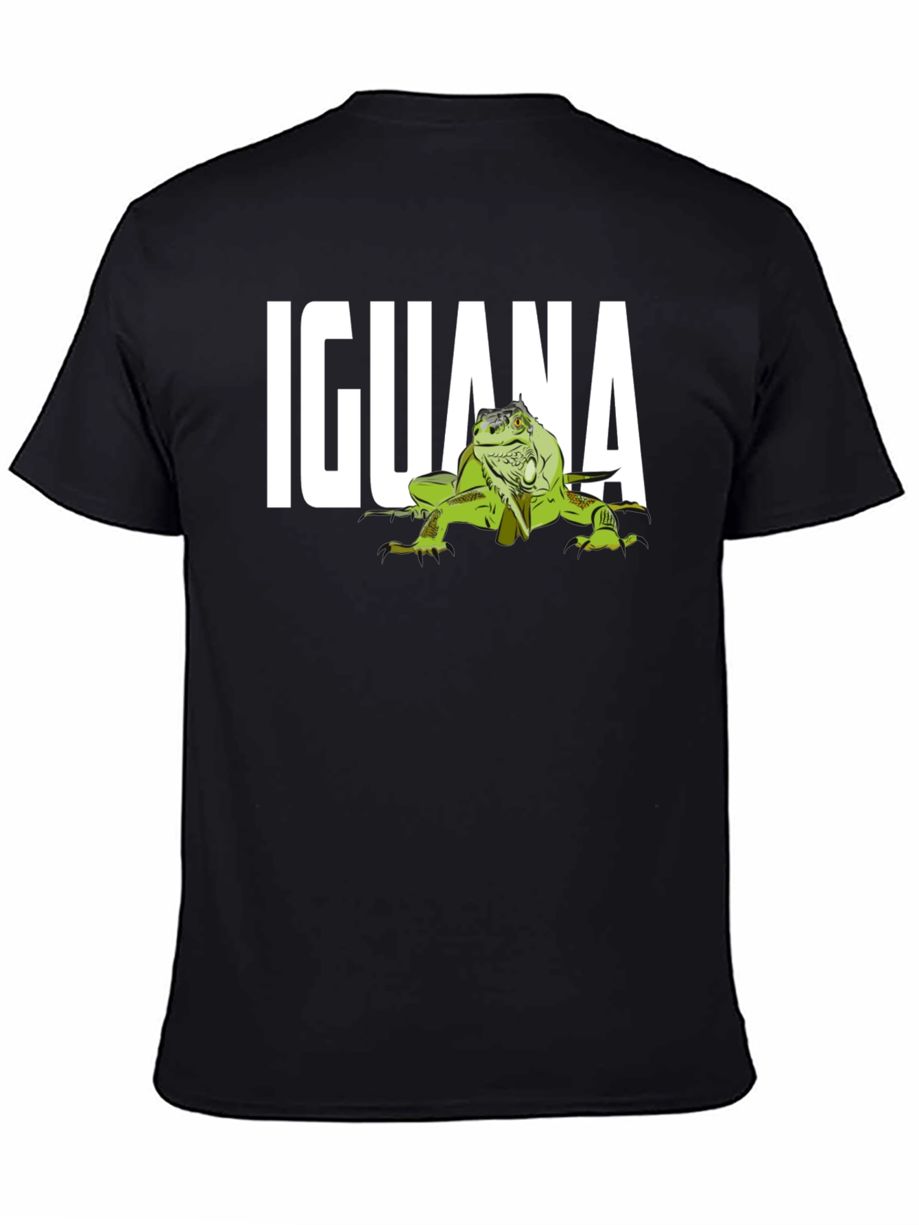 Iguana Graphic Print T-Shirt Mens Crew Neck
