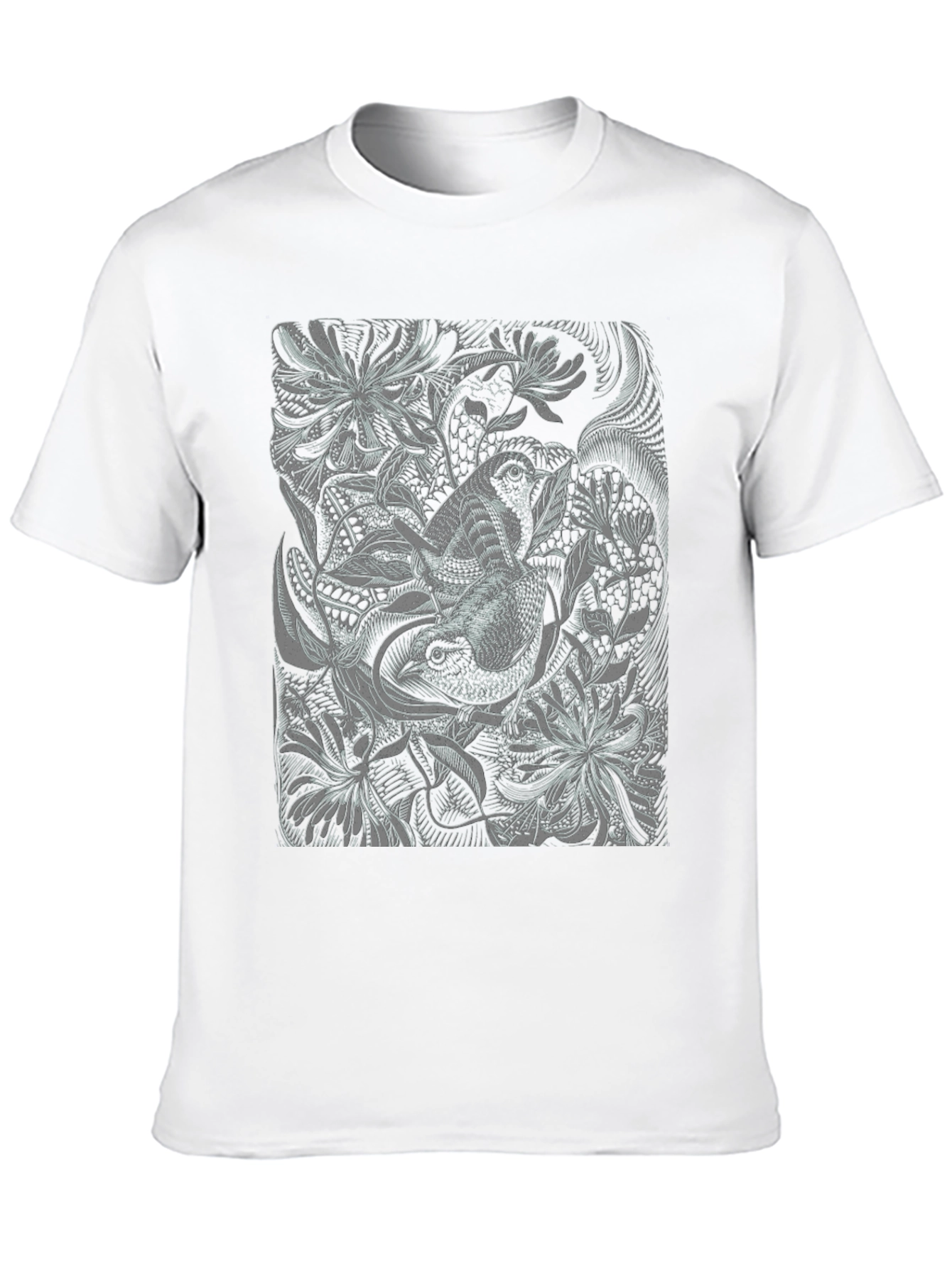 Botanical Print Black T-Shirt