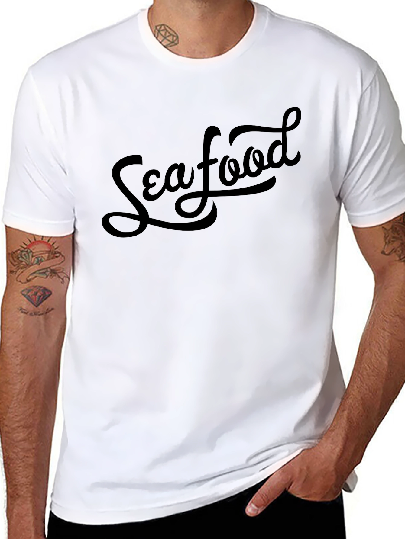 Seafood Graphic Tee - Stylish Casual Wear