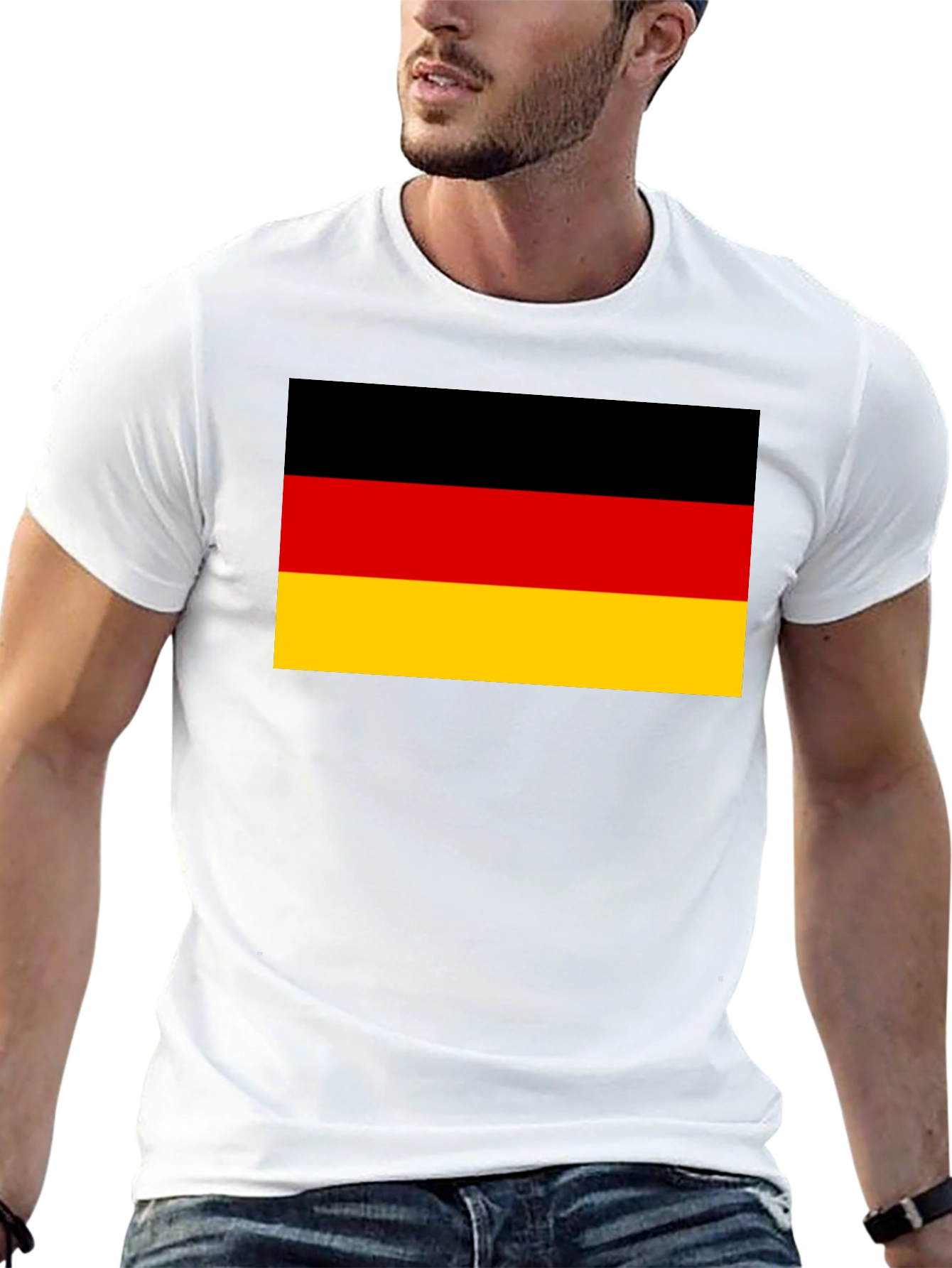 Germany Flag T-Shirt - Black Crew Neck Tee