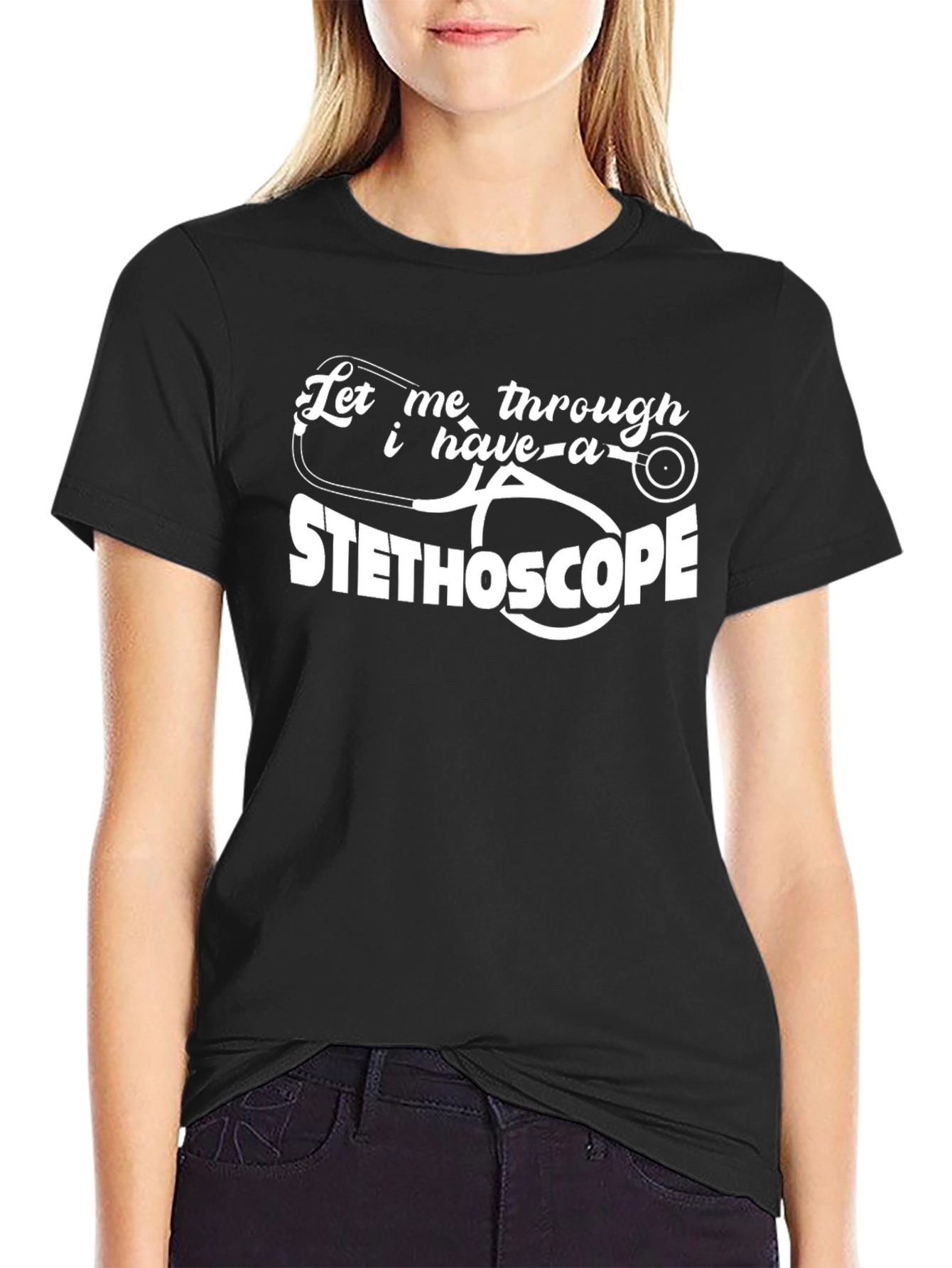 Stethoscope Graphic Tee - Medical Professional Humor T-Shirt