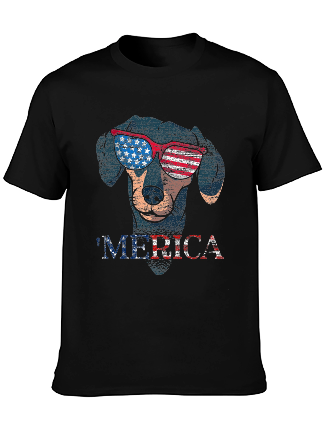 Patriotic Dog T-Shirt - Merica Dachshund