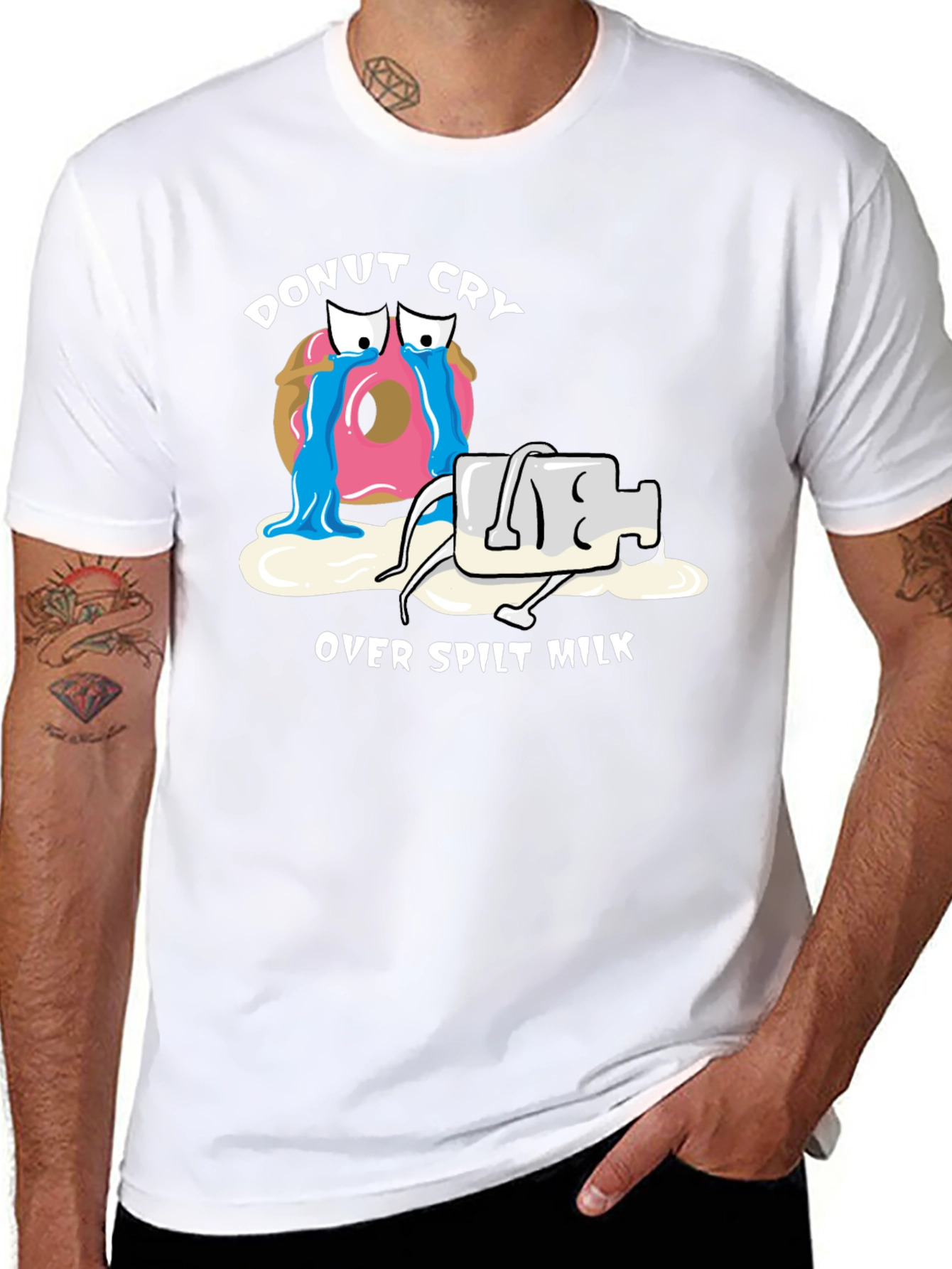 Donut Cry Over Spilt Milk Graphic Tee - Unisex