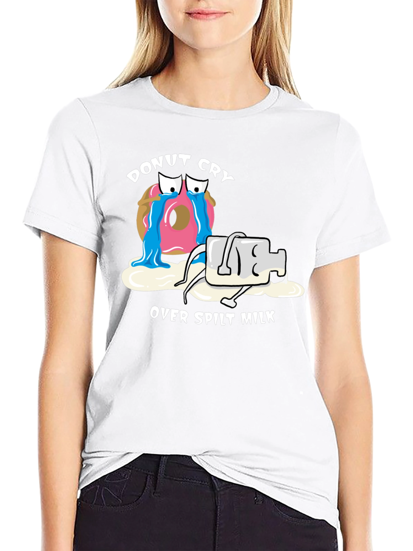 Donut Cry Over Spilt Milk Graphic Tee - Unisex