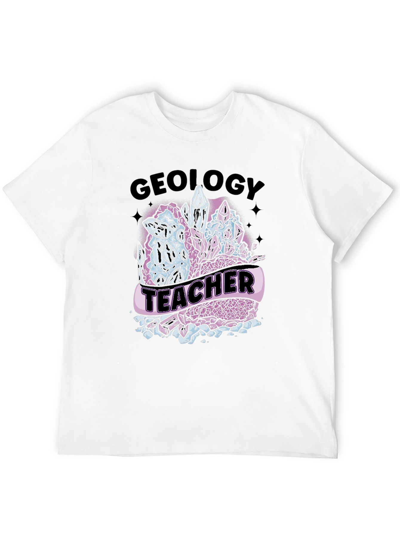 Geology Teacher Graphic Tee - Unique Crystal Design
