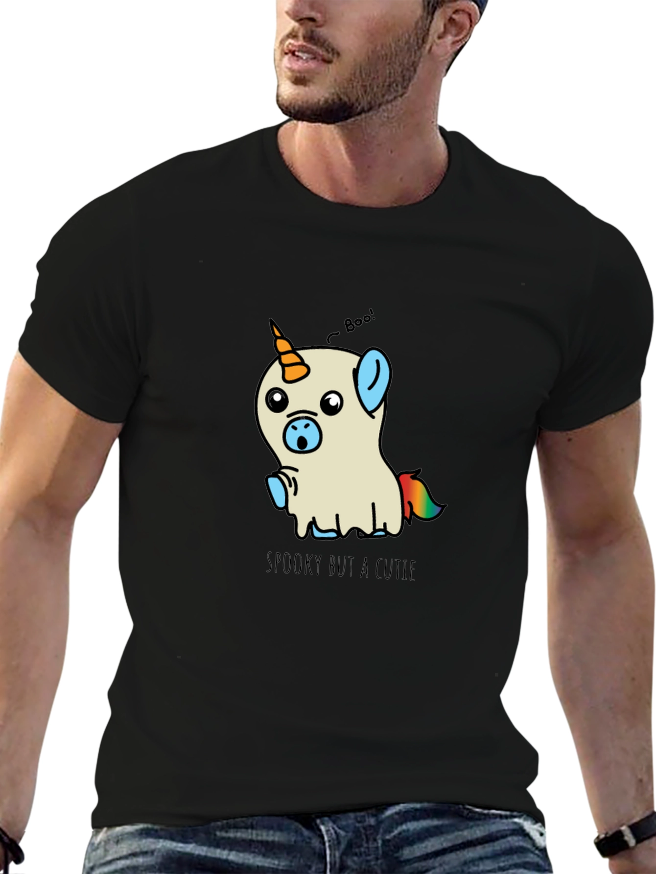 Spooky Cutie Unicorn Ghost Graphic Tee
