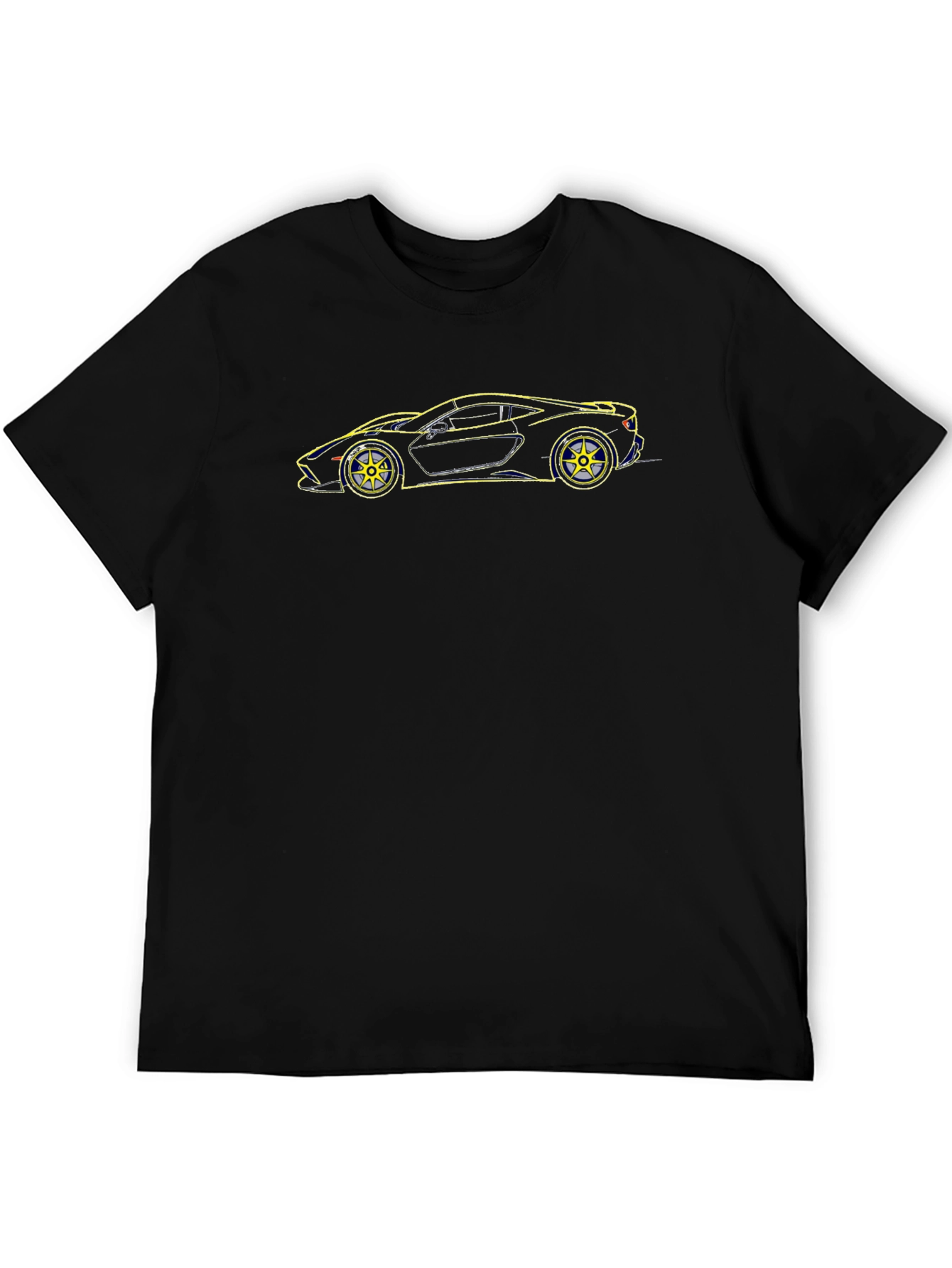 Sleek Black Car Outline T-Shirt
