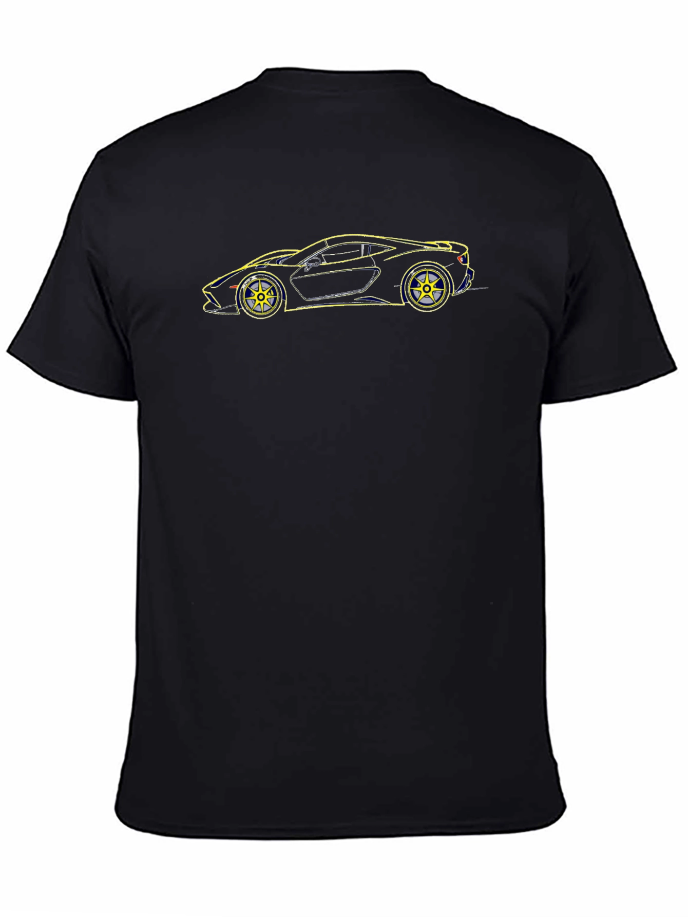 Sleek Black Car Outline T-Shirt