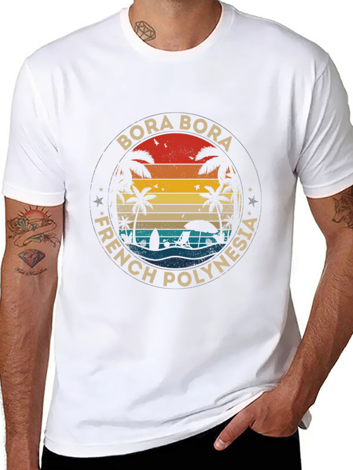 Bora Bora French Polynesia Retro T-Shirt
