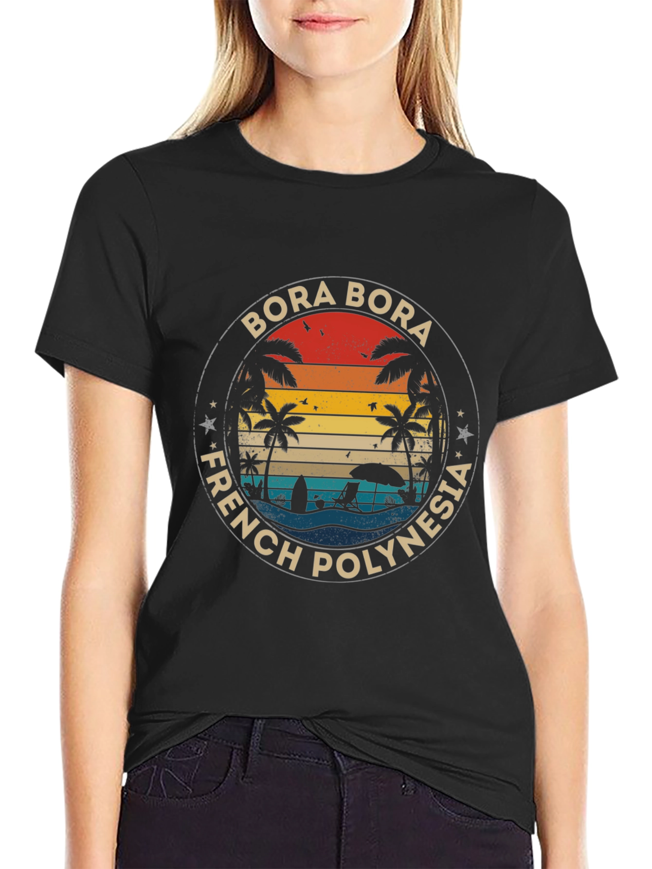 Bora Bora French Polynesia Retro T-Shirt