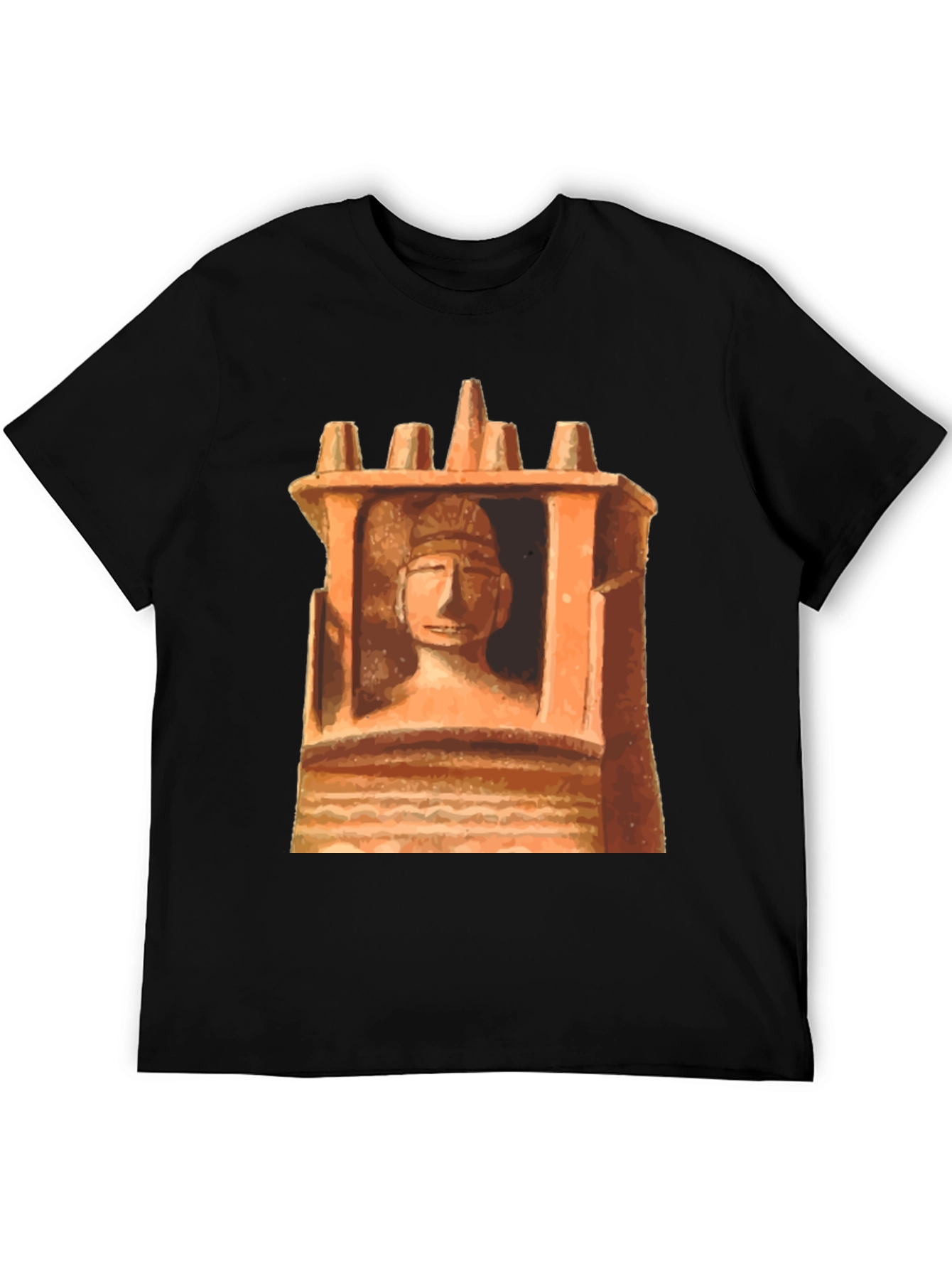 Unique Graphic Tee - Ancient Statue Design