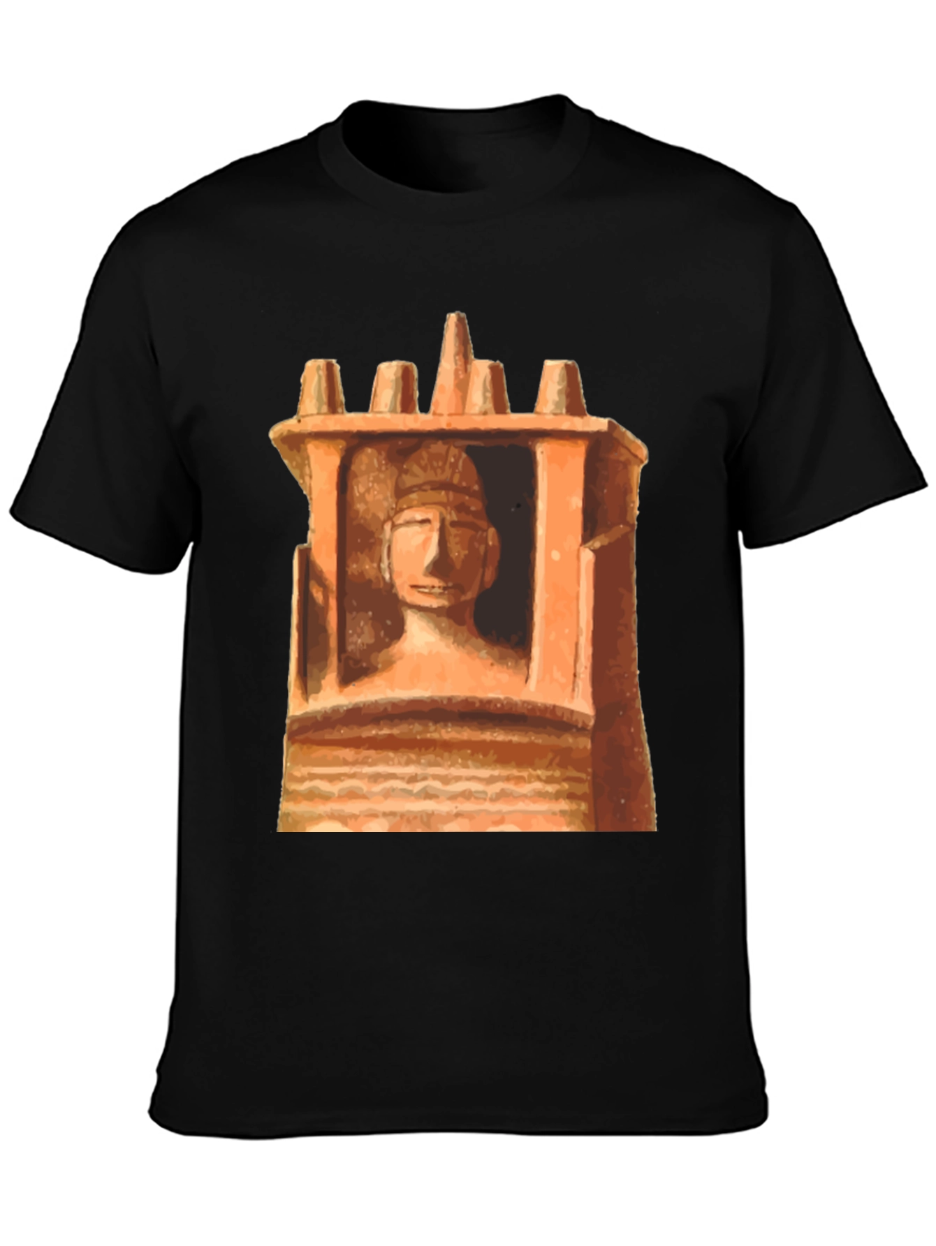 Unique Graphic Tee - Ancient Statue Design