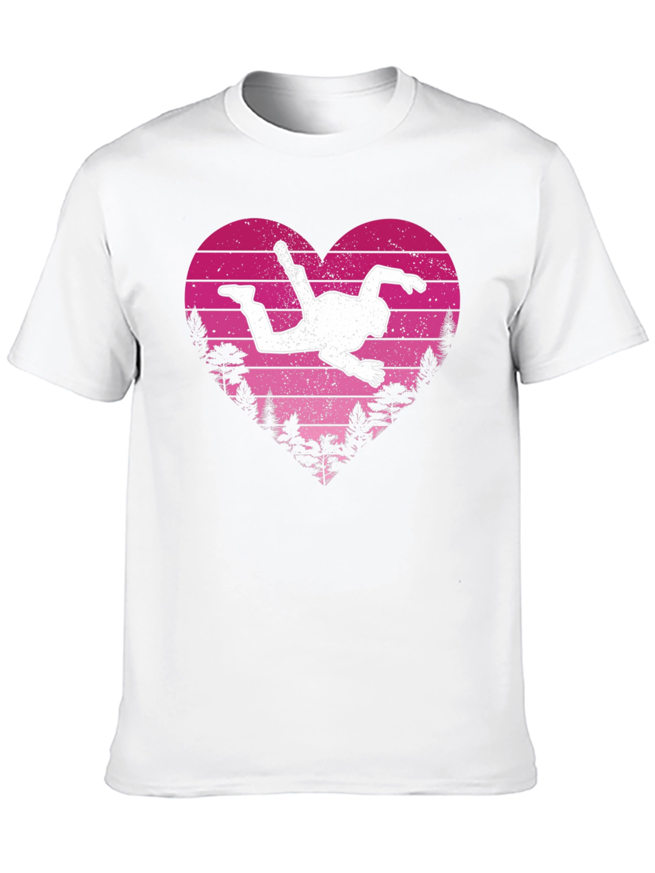Skydiving Heart T-Shirt - Black Tee