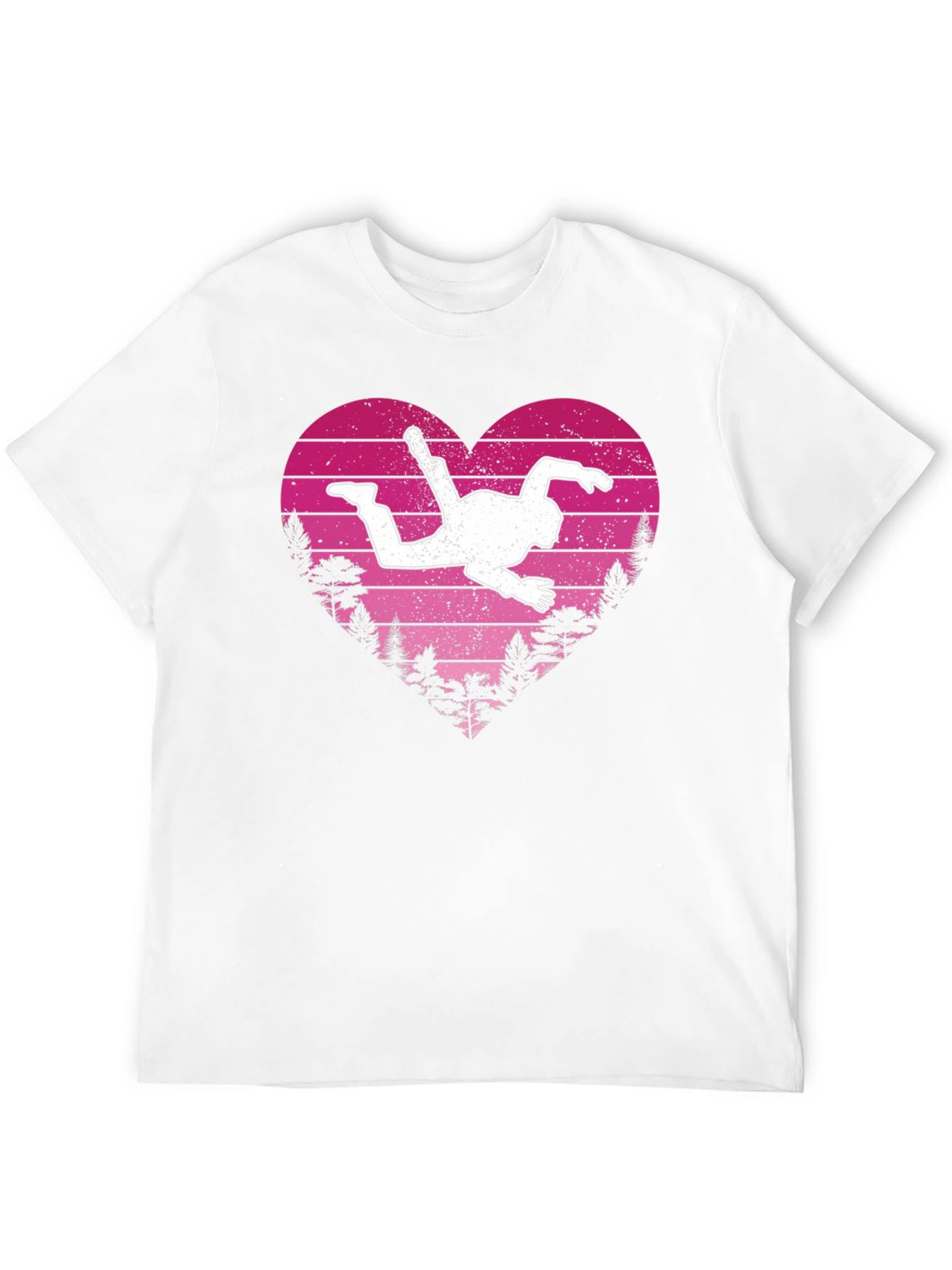 Skydiving Heart T-Shirt - Black Tee