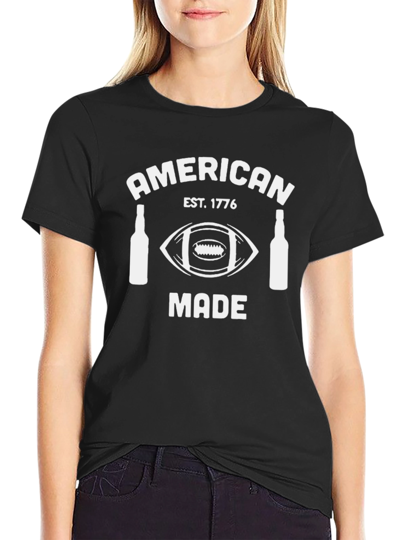 American Made T-Shirt - EST. 1776 Football Design