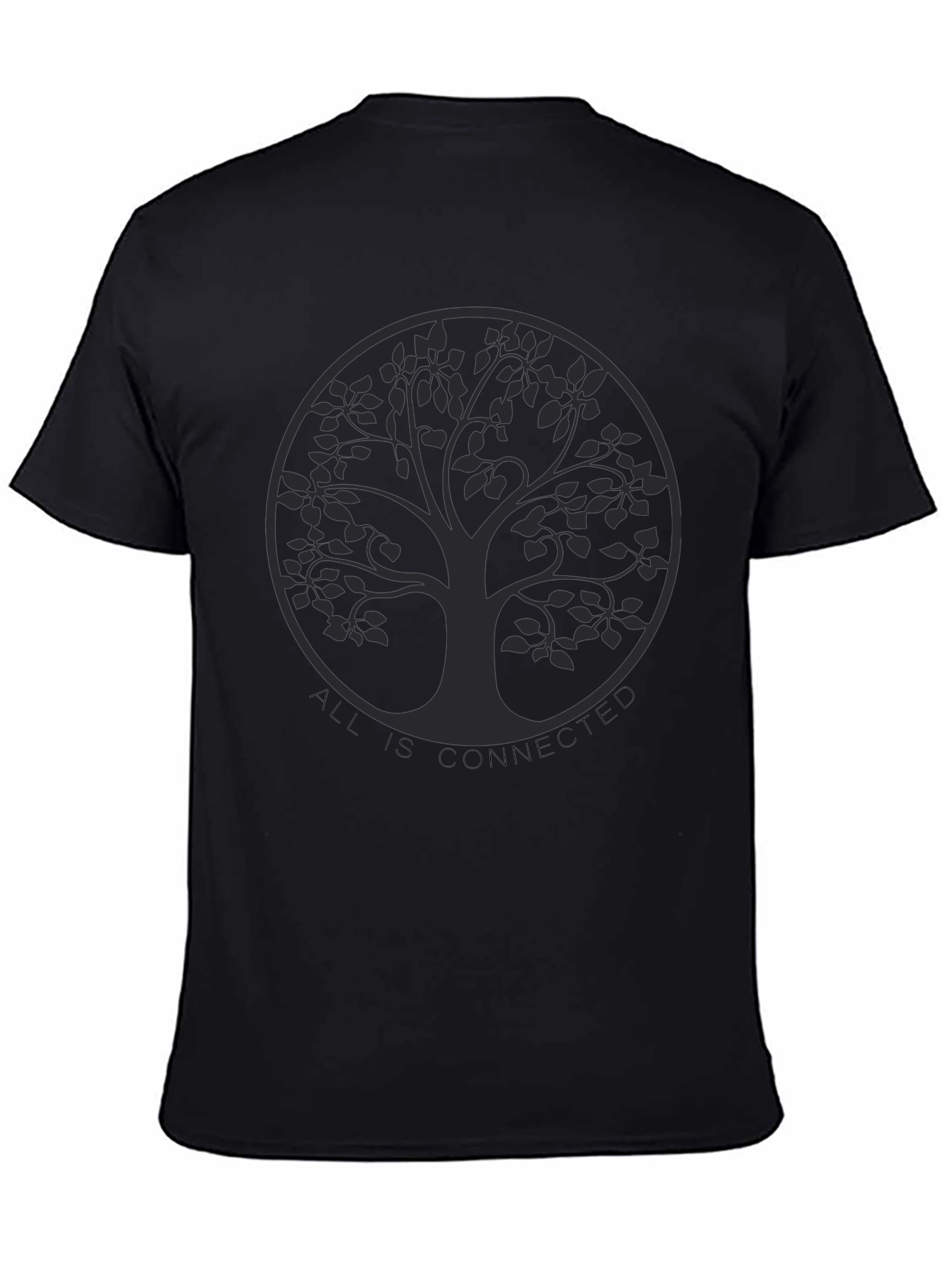 Connected Tree Graphic Tee - Unisex Black T-Shirt