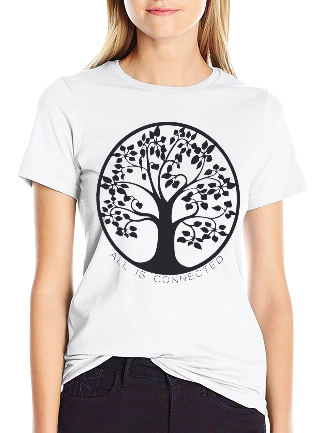 Connected Tree Graphic Tee - Unisex Black T-Shirt