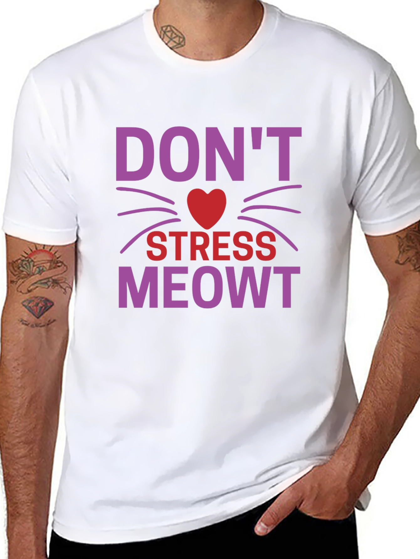 Dont Stress Meowt Black Graphic Tee