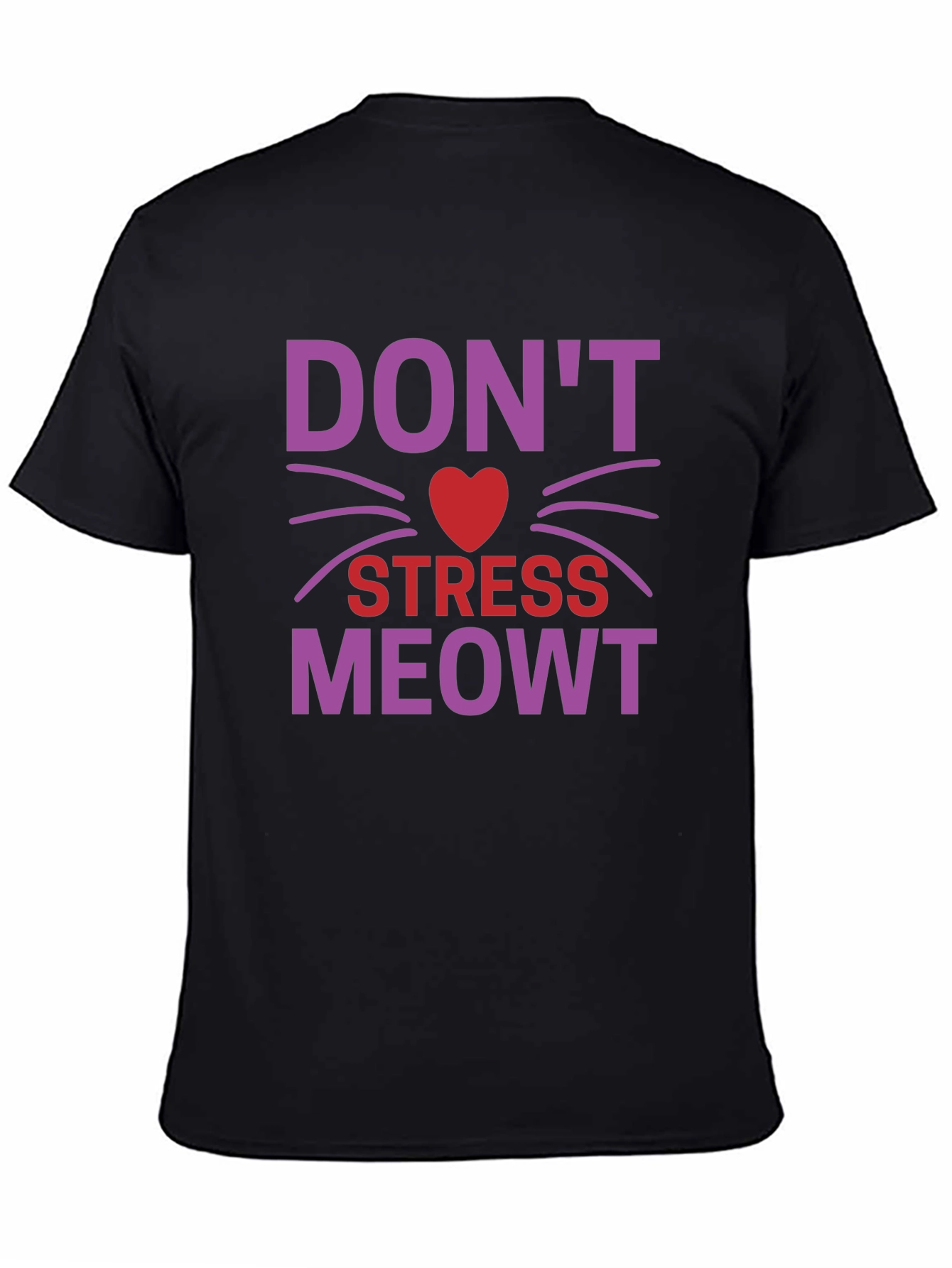 Dont Stress Meowt Black Graphic Tee