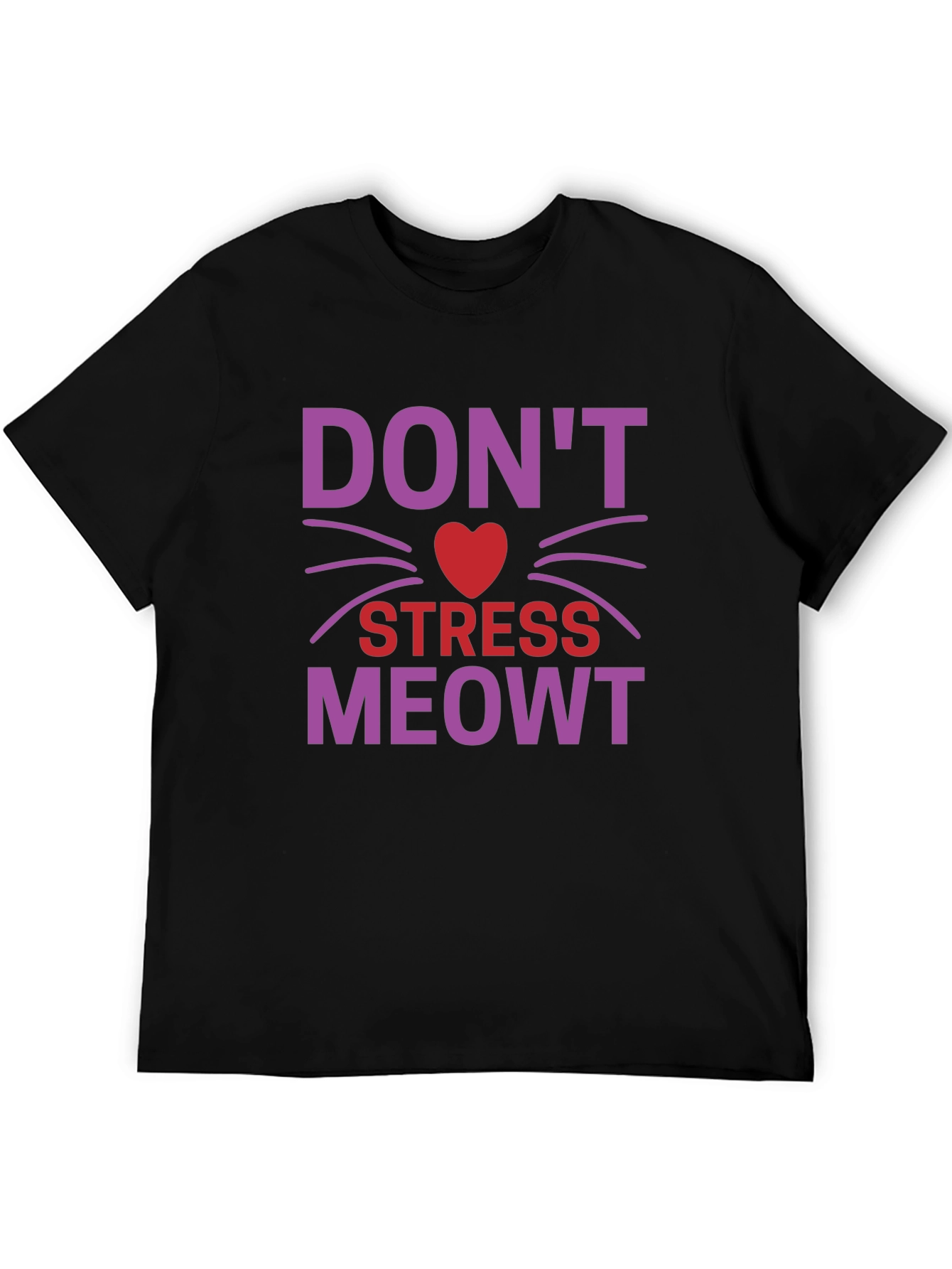 Dont Stress Meowt Black Graphic Tee
