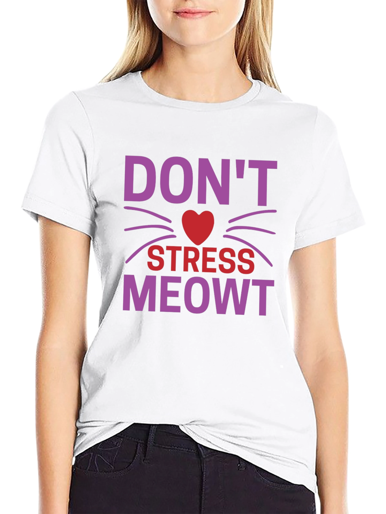 Dont Stress Meowt Black Graphic Tee