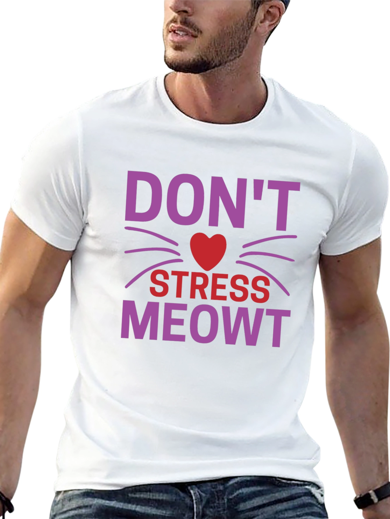 Dont Stress Meowt Black Graphic Tee