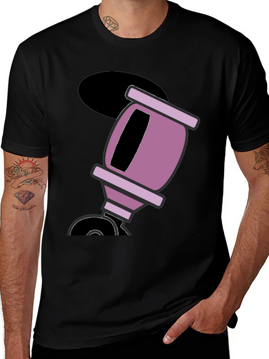 Black T-Shirt with Funny Cartoon Design